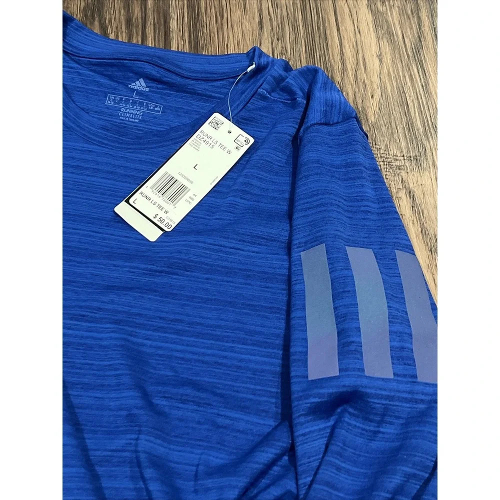 Adidas Running ClimaLite Croyal Blroco  long sleeve warm up shirt size L